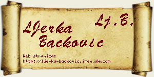 LJerka Backović vizit kartica